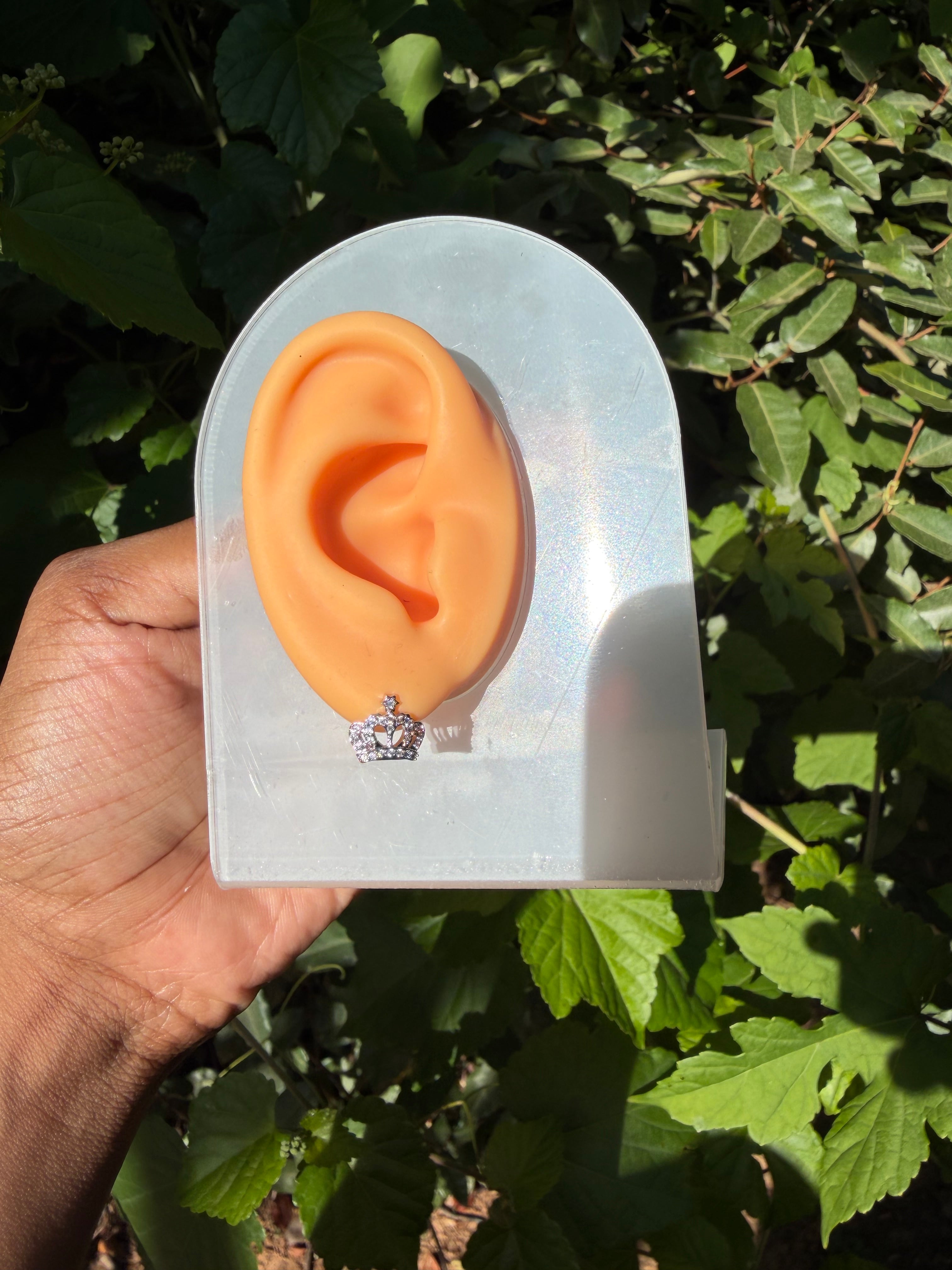Princess Crown Stud Earrings