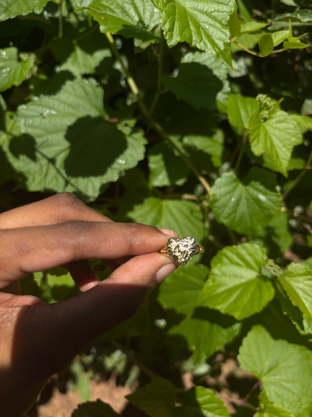Gold filled Heart Nugget Ring
