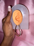 Gold Heart Double Hoop Earrings