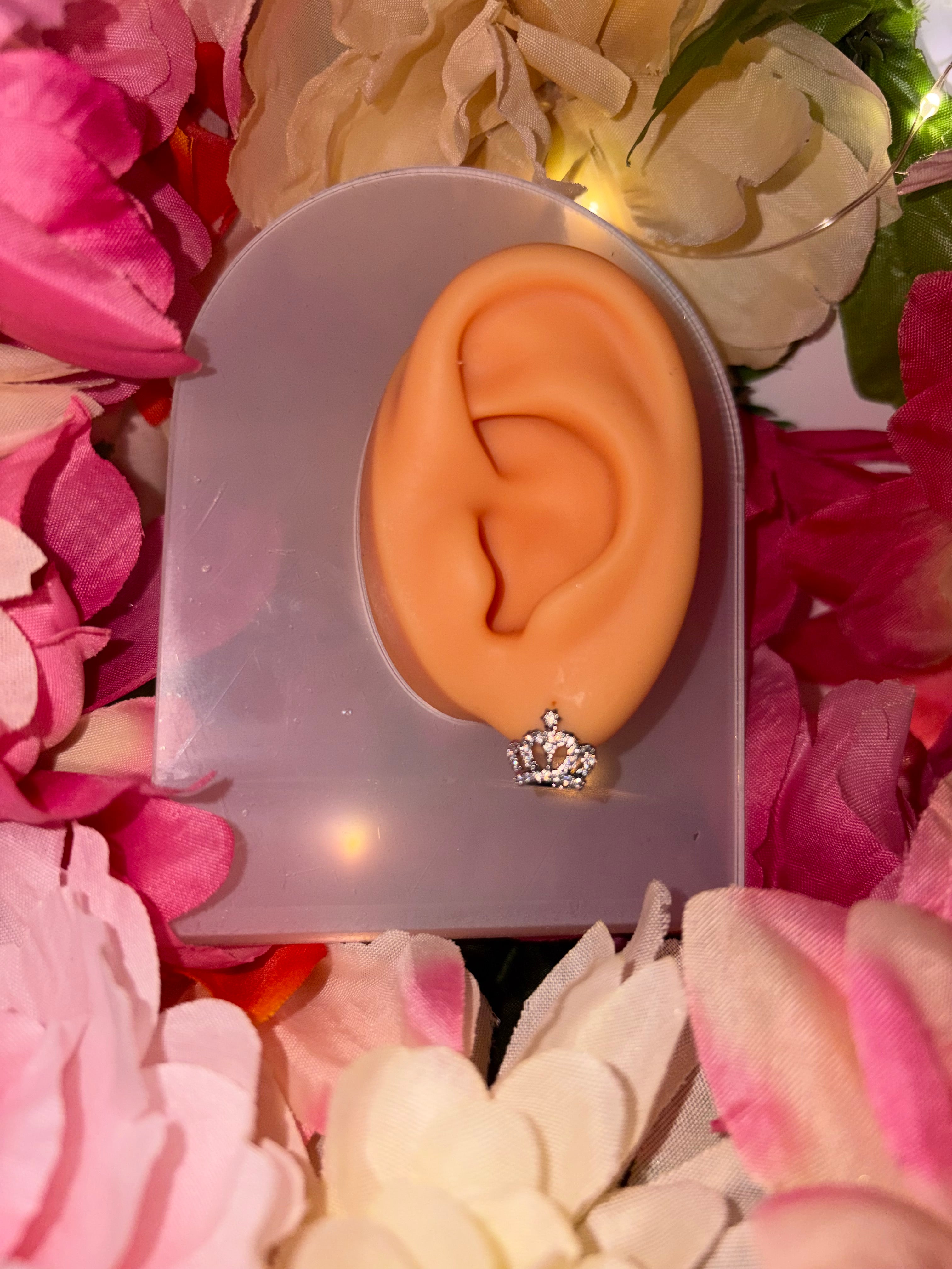 Princess Crown Stud Earrings