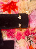 Gold Heart Bangle Bracelet