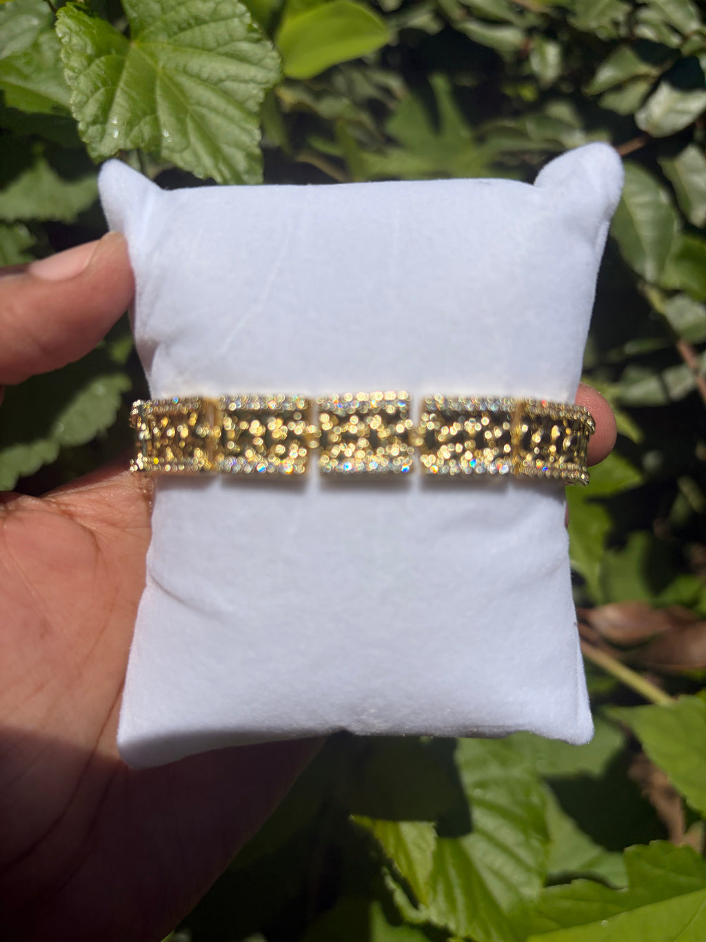Gold Filled CZ Nugget Bracelet